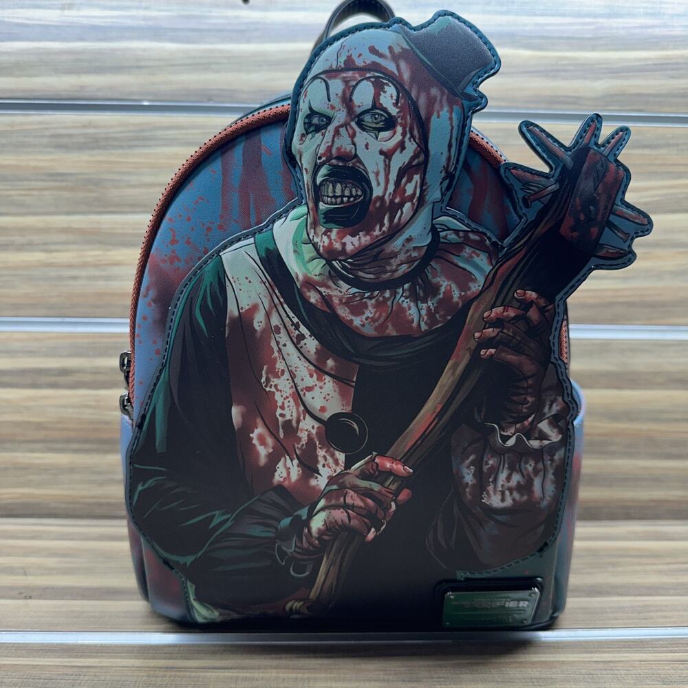 Loungefly Terrifier Art the Clown Blood Splatter Glow-in-the-Dark EE Exclusive